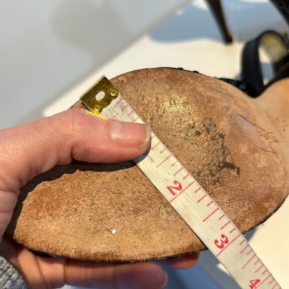 Giuseppe Zanotti Black Hidden  Platform Stiletto peep toe Sandals Size 6.5 - Picture 8 of 11